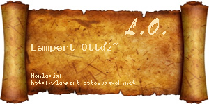 Lampert Ottó névjegykártya